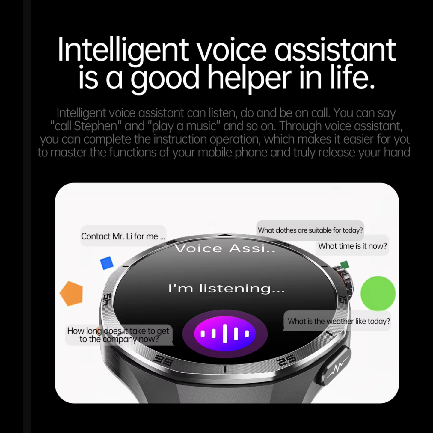 Blood Glucose Smart Watch WIth ECG | BP & More