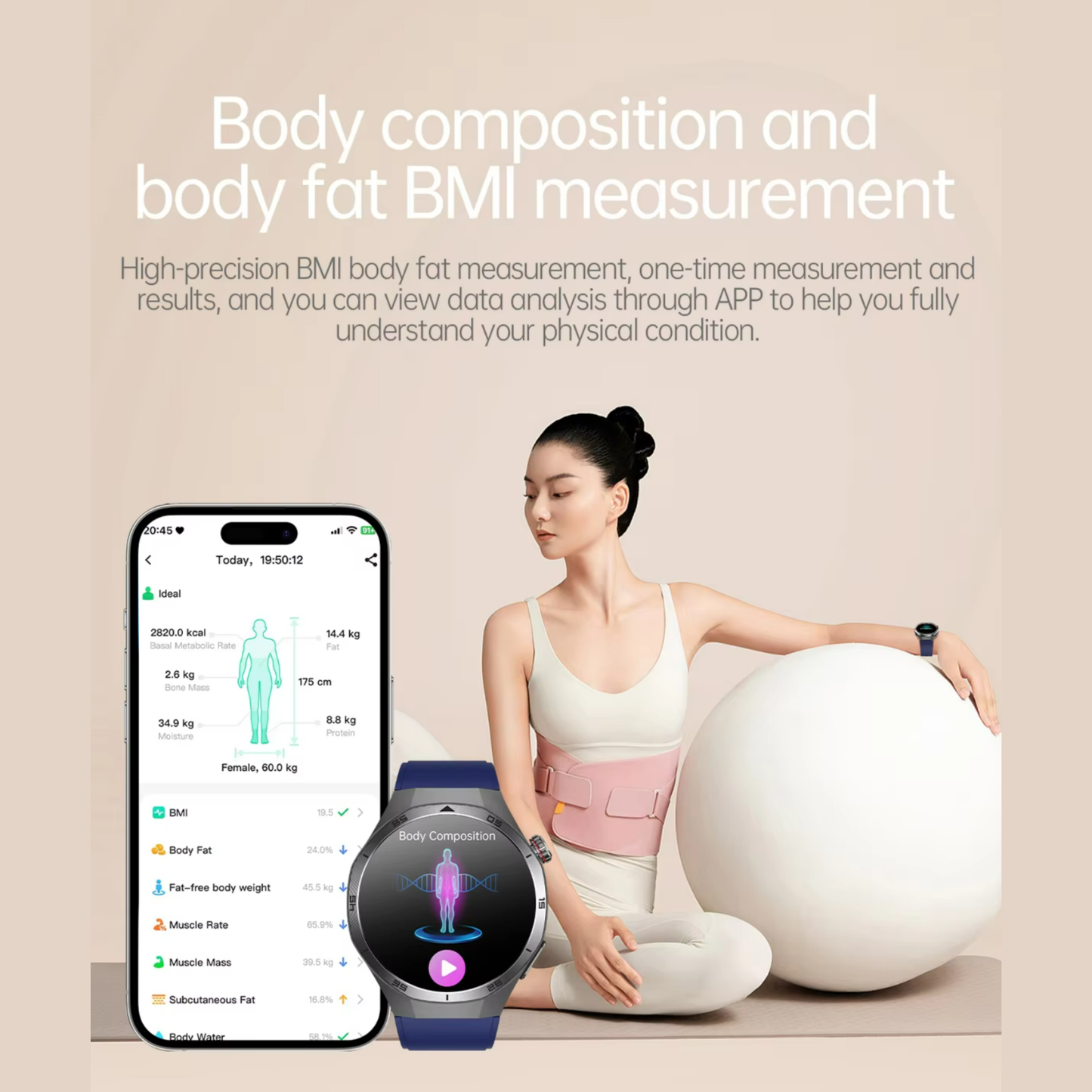 Blood Glucose Smart Watch WIth ECG | BP & More