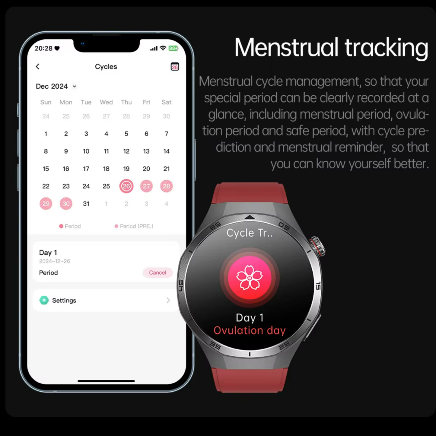 Blood Glucose Smart Watch WIth ECG | BP & More