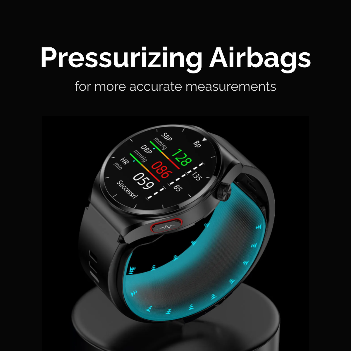 Aurora Vitae :  Blood Pressure Measurement Air pump airbag Smart Watch ECG+PPG Body analysis Uric acid Health NFC Smartwatch