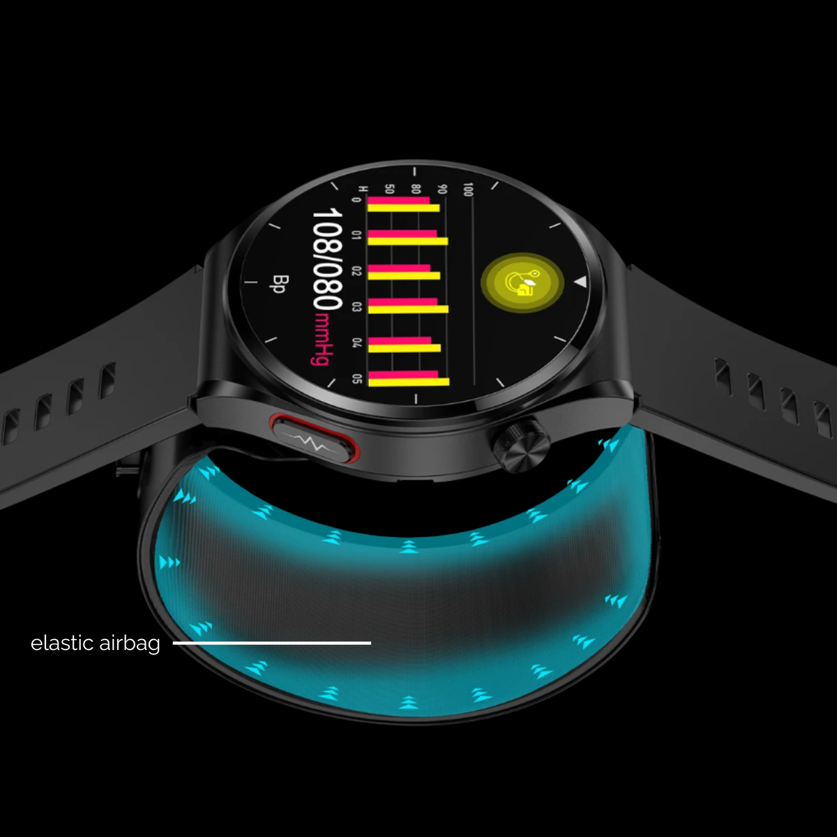 Aurora Vitae :  Blood Pressure Measurement Air pump airbag Smart Watch ECG+PPG Body analysis Uric acid Health NFC Smartwatch