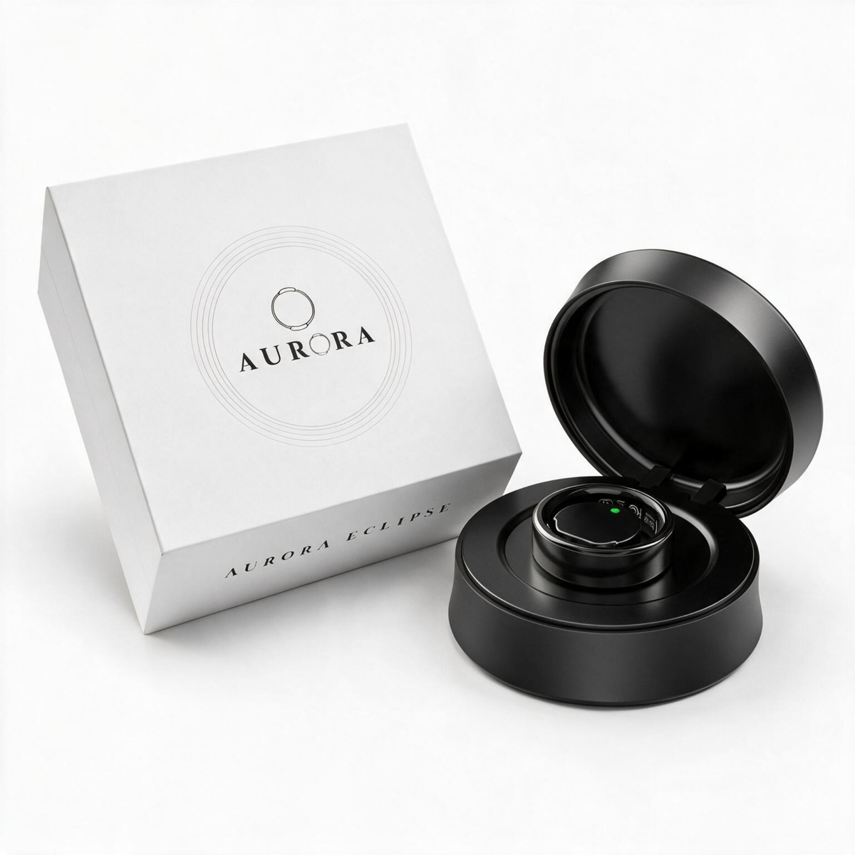 Aurora Eclipse - V2  Glucose Smart Ring + ECG & BP | Subscription Free