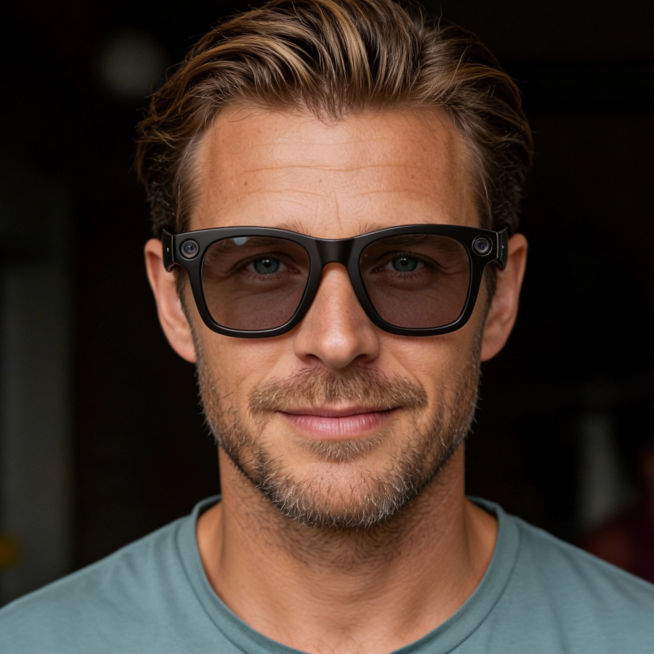 Aurora Cyan : Smart Camera, Audio & Translation Glasses – Aurora Ring