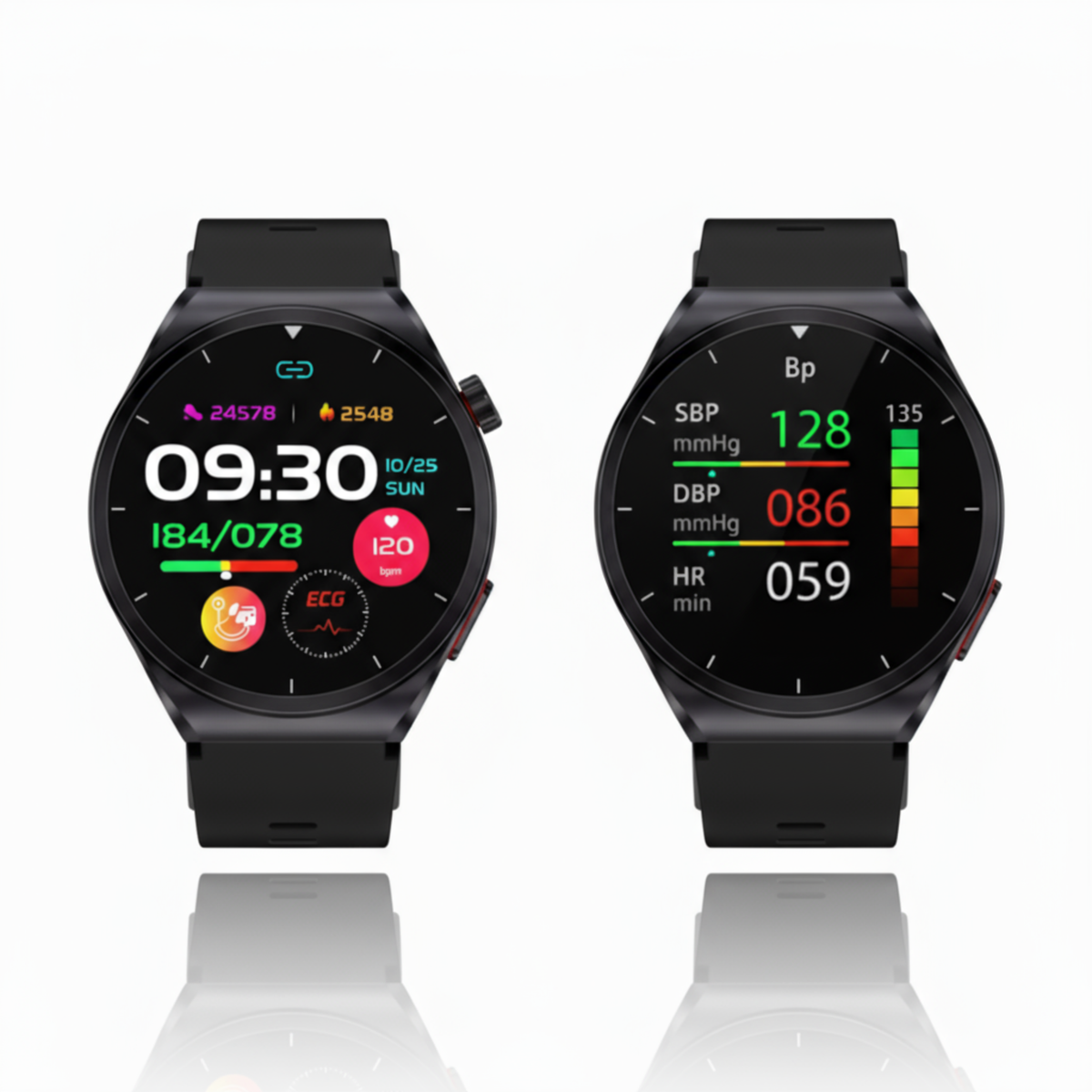 Aurora Vitae :  Blood Pressure Measurement Air pump airbag Smart Watch ECG+PPG Body analysis Uric acid Health NFC Smartwatch