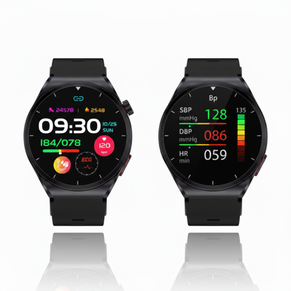 Aurora Vitae :  Blood Pressure Measurement Air pump airbag Smart Watch ECG+PPG Body analysis Uric acid Health NFC Smartwatch