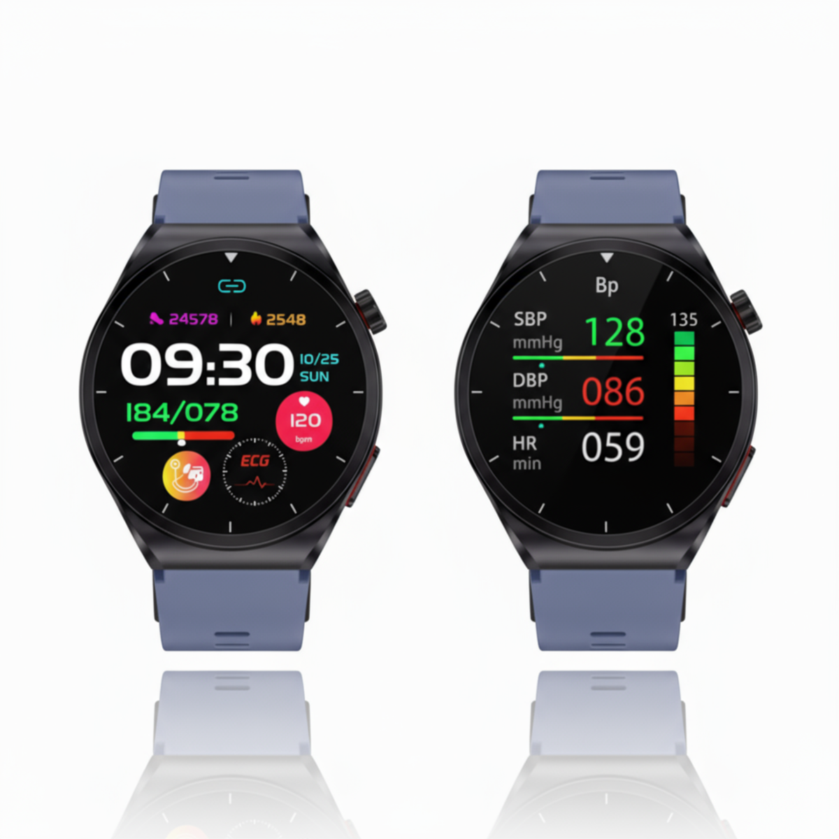 Aurora Vitae :  Blood Pressure Measurement Air pump airbag Smart Watch ECG+PPG Body analysis Uric acid Health NFC Smartwatch