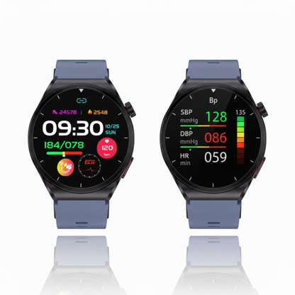 Aurora Vitae :  Blood Pressure Measurement Air pump airbag Smart Watch ECG+PPG Body analysis Uric acid Health NFC Smartwatch