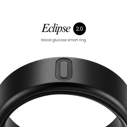 Aurora Eclipse - V2  Glucose Smart Ring + ECG & BP | Subscription Free