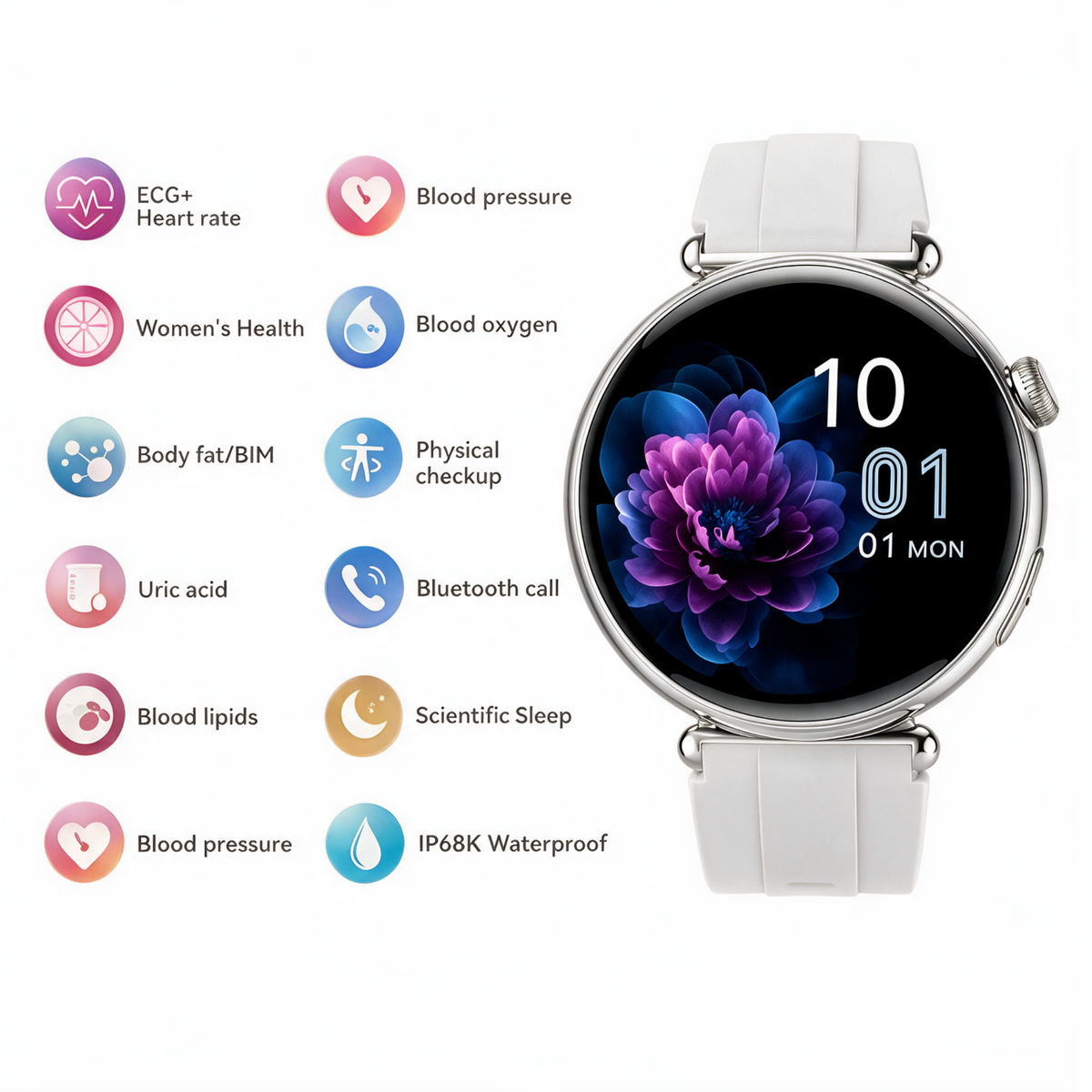 Aurora Lunea : Smart Health Watch For Female