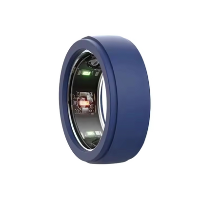 Blue silicone ring protector for active lifestyles. Durable, non-slip guard offers comfortable finger protection against scratches, impact, and sweat during sports, workouts, or manual labor.