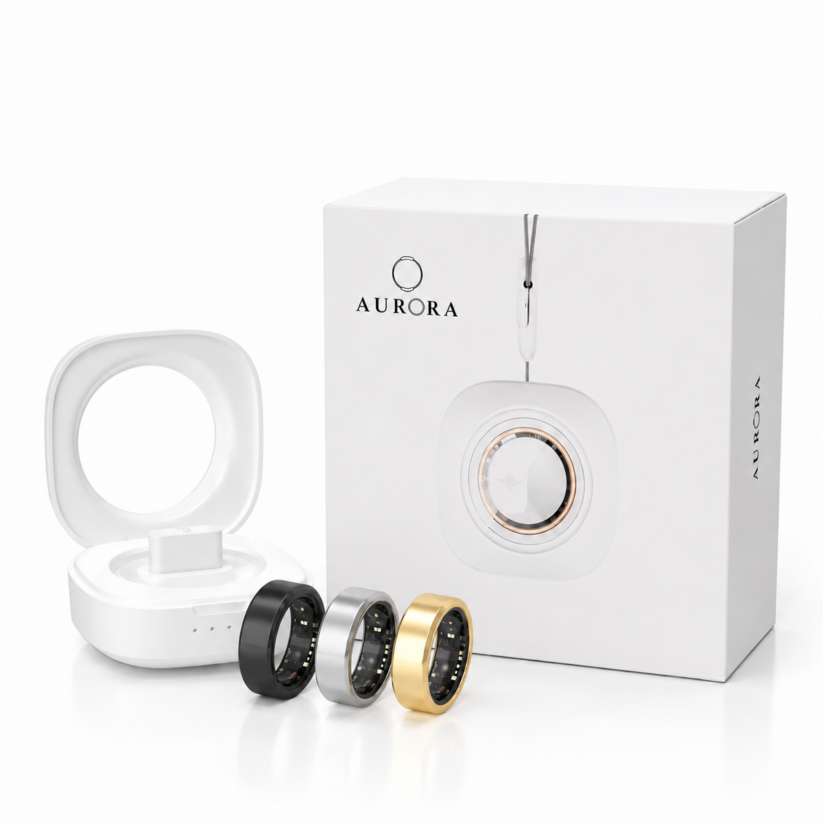 Aurora Motion  - Blood Pressure Ring  | HRV , Sleep & More | Subscription Free
