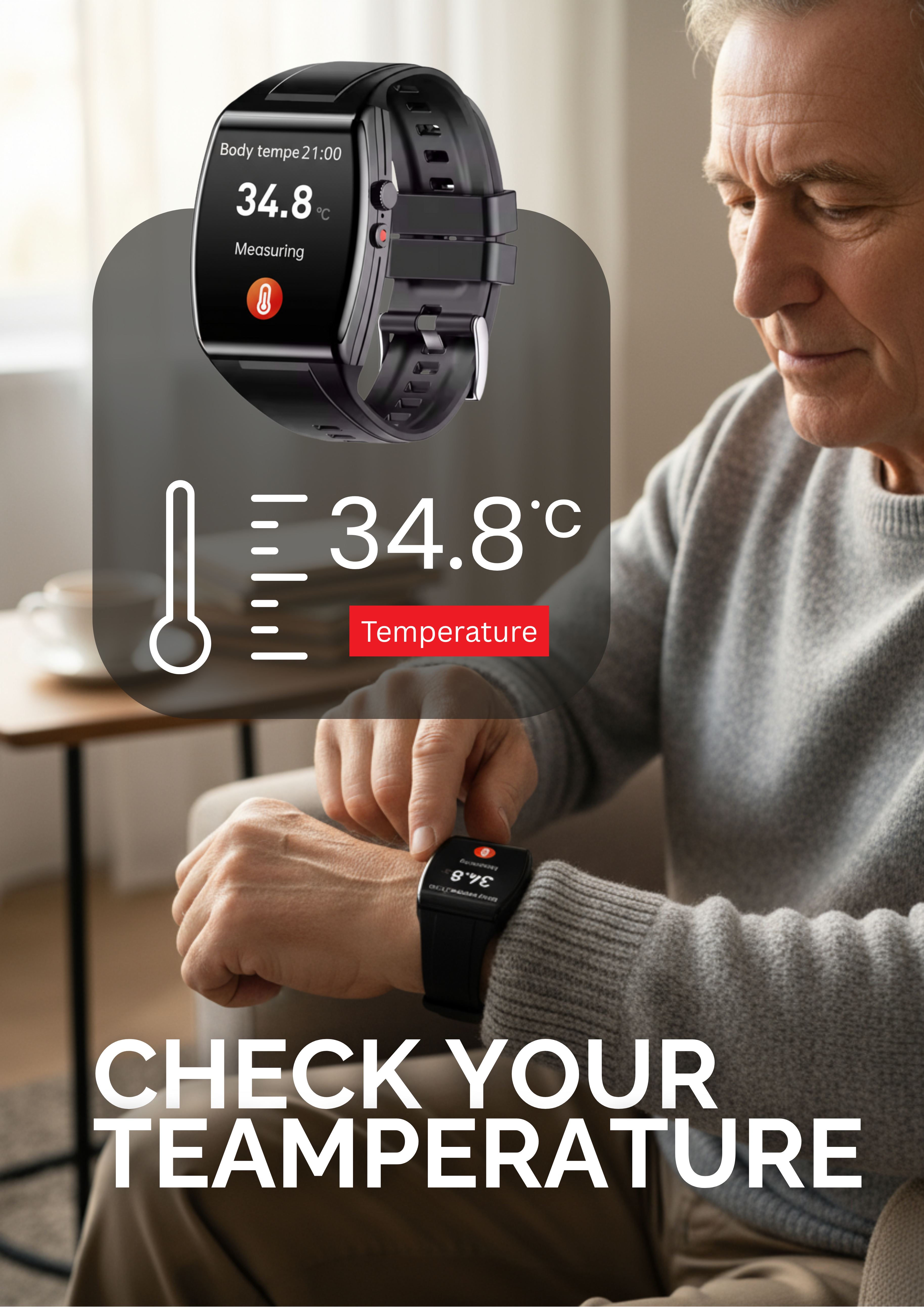 🌡️ 24/7 Body Temperature & Resting Health Monitoring