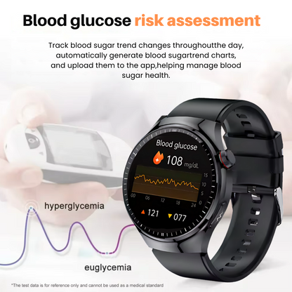 Blood Glucose Smart Watch With ECG | BP & More