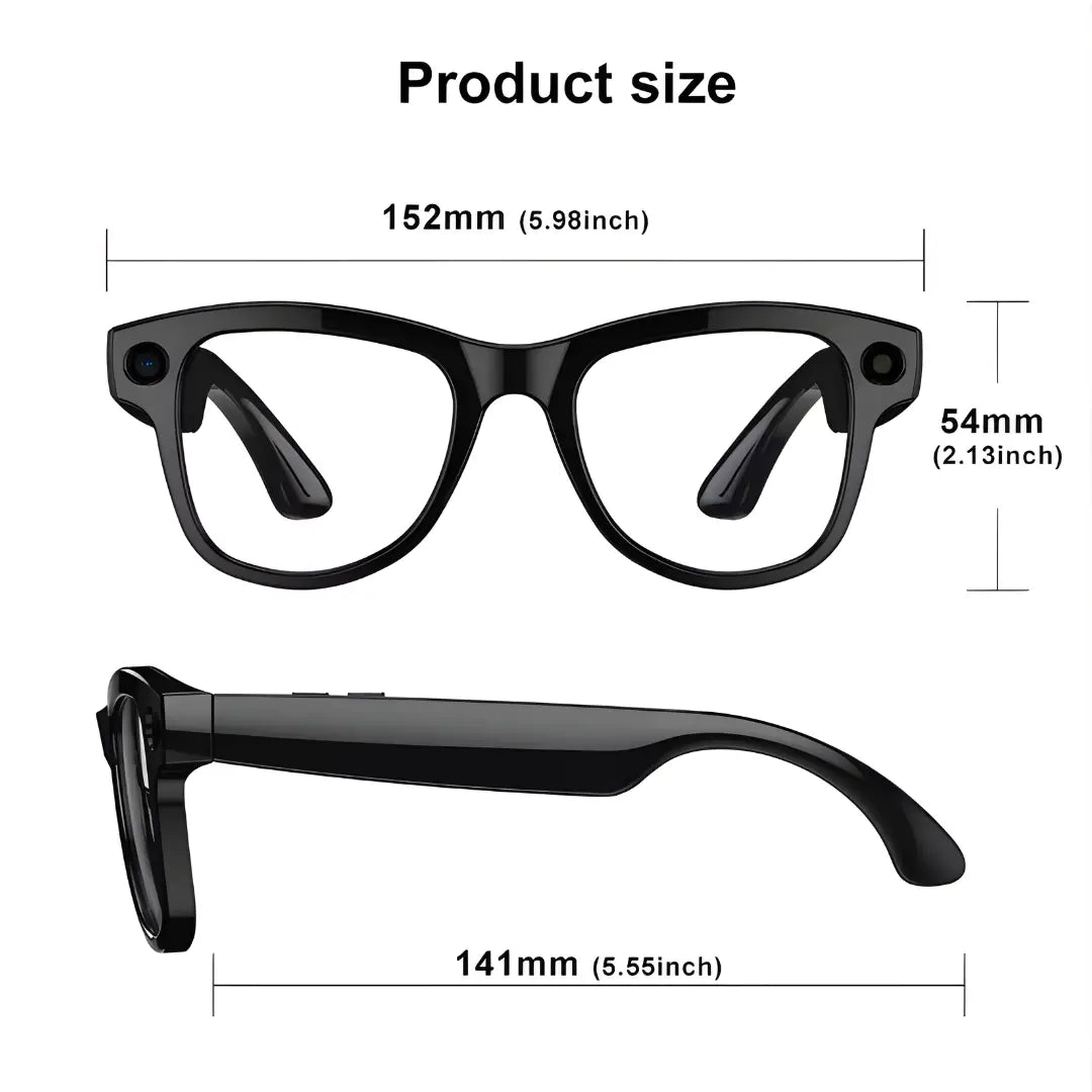 Aurora Cyan : Smart Camera, Audio & Translation Glasses