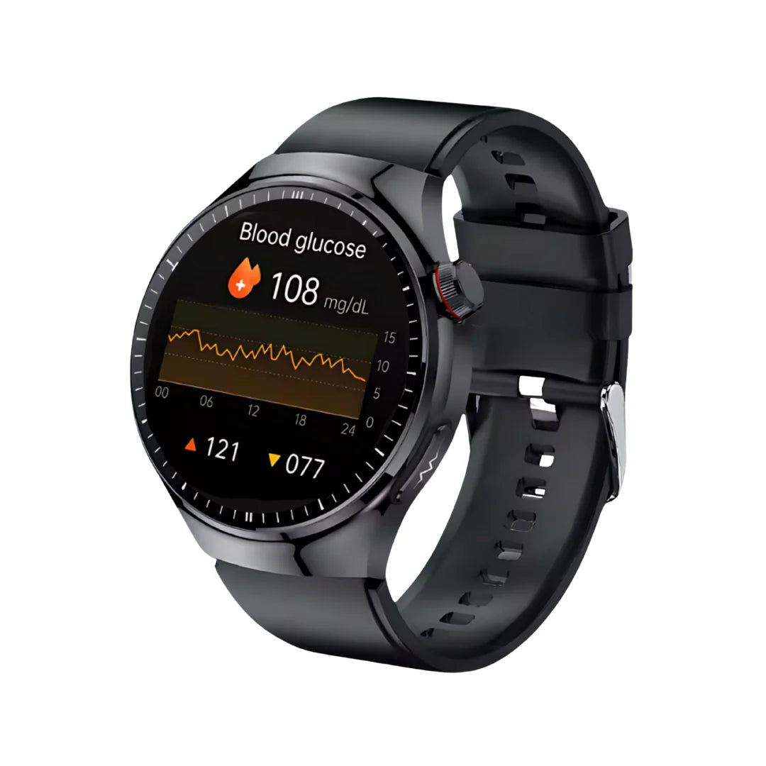 Aurora Pulse : Blood Glucose Smart Watch + ECG,BP & More